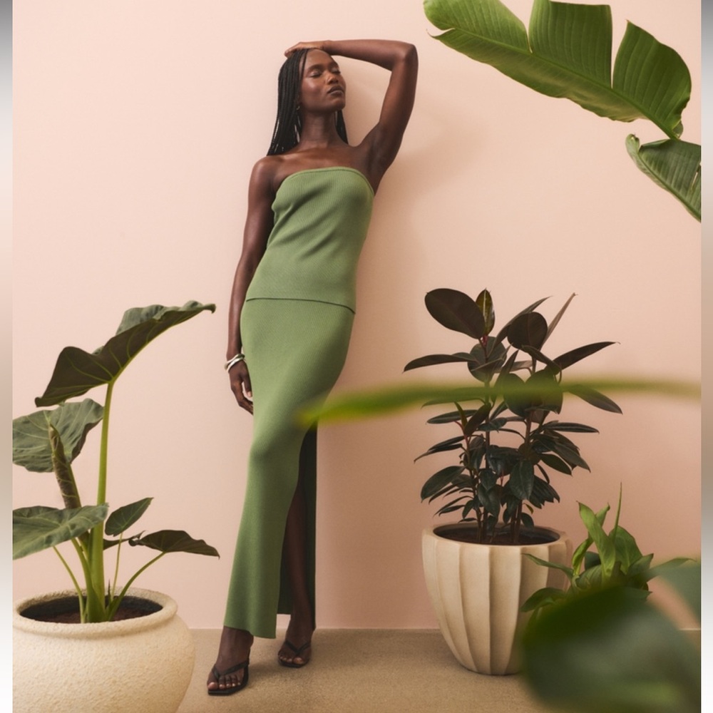 Green Maxi Skirt
